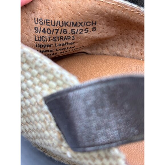 Gentle Souls Kenneth Cole Womens‎ Sandals 9 Peep Toe Metallic Leather Wedge Luci - Picture 5 of 9